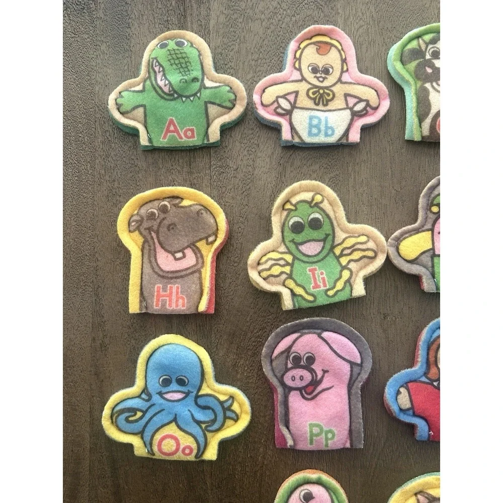 Vintage‎ Lakeshore Toys To Grow On Alphabet Finger Puppets Educational Rare